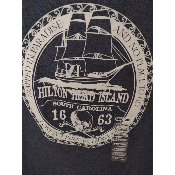 Hilton Head SC Blue Tee Men's Size Medium T Shirt - Picture 2 of 4